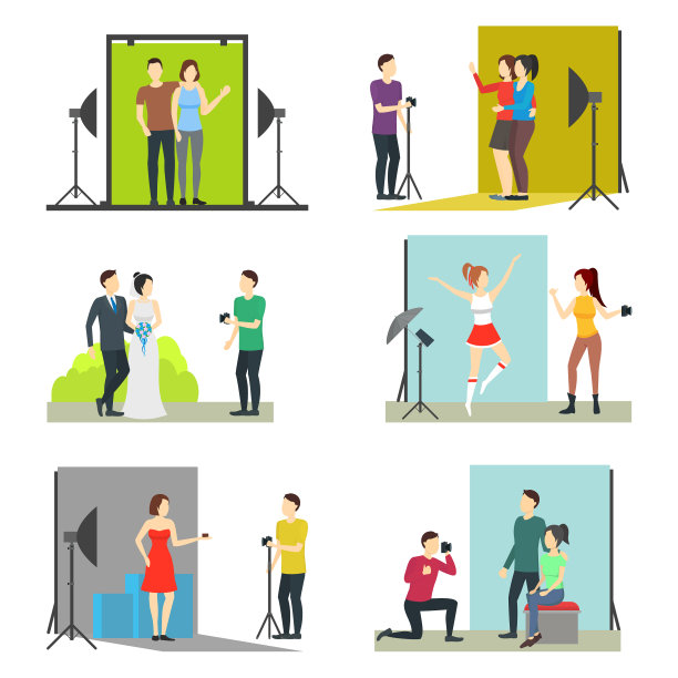 卡通照相馆套装图片下载