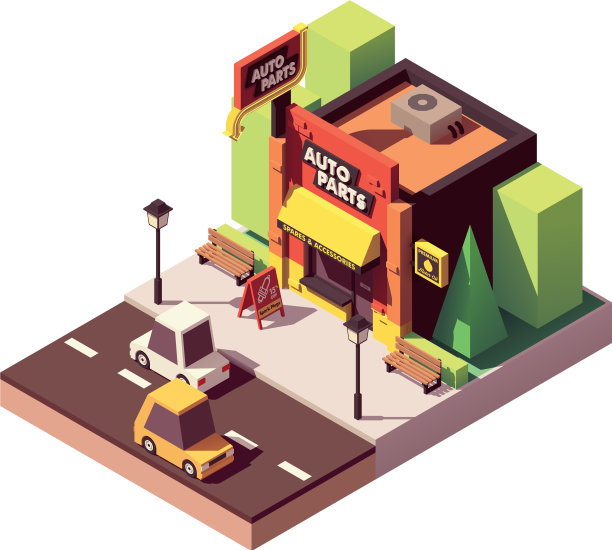 等距汽车配件商店图片下载