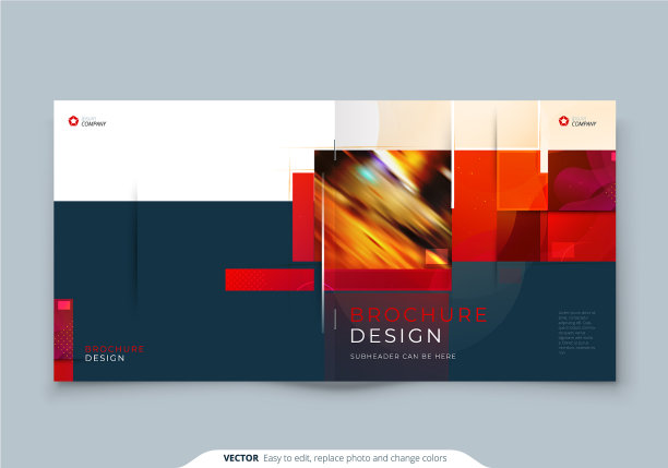 方形宣传册模板排版设计公司图片下载