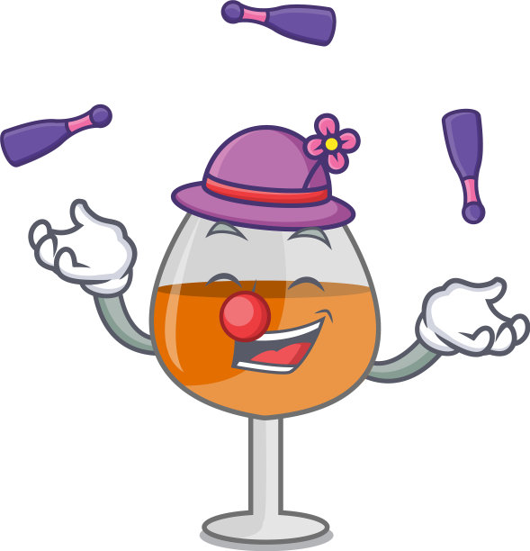 杂耍白兰地气球玻璃卡通吉祥物图片下载