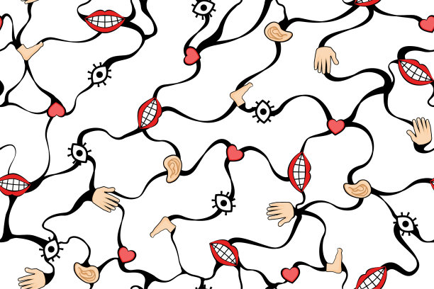 人类感知模式纹理图片下载