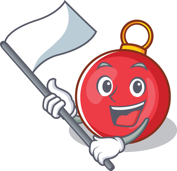 与旗帜圣诞球人物卡通图片下载