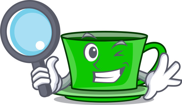 侦探绿茶人物卡通图片下载