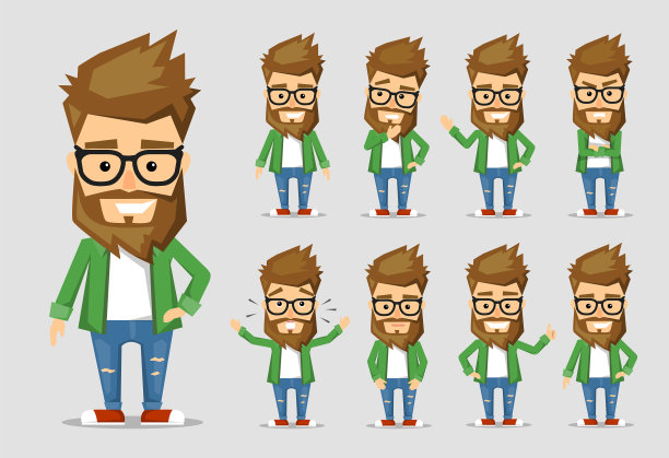 性格男潮人的集合几个图片下载