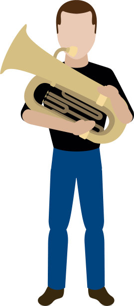 男性角色吹大号图片下载