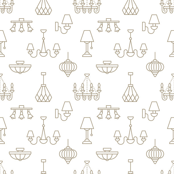 灯具采用无缝图案线图片下载