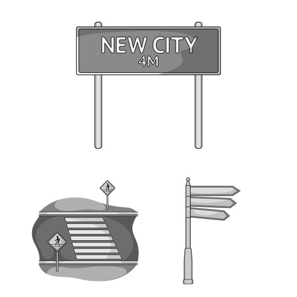 道路路口和标志等网页图标图片下载