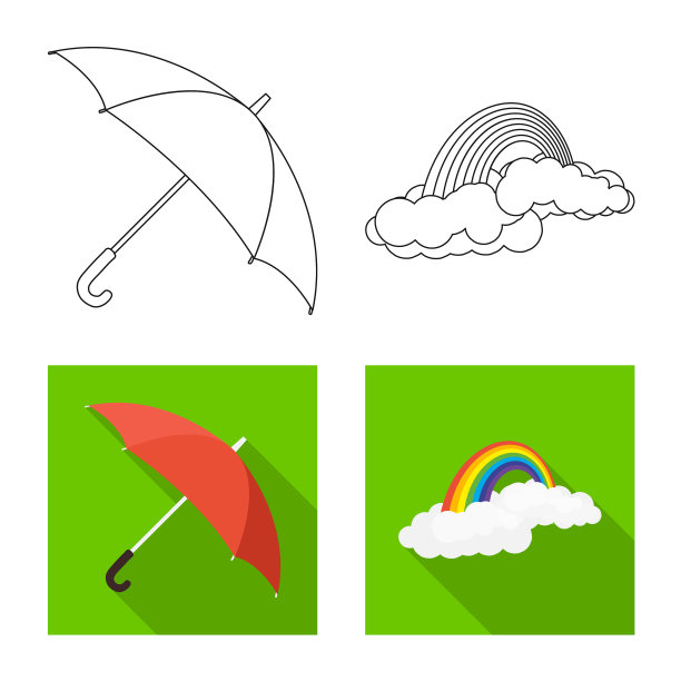 天气和气候符号集的设计图片下载