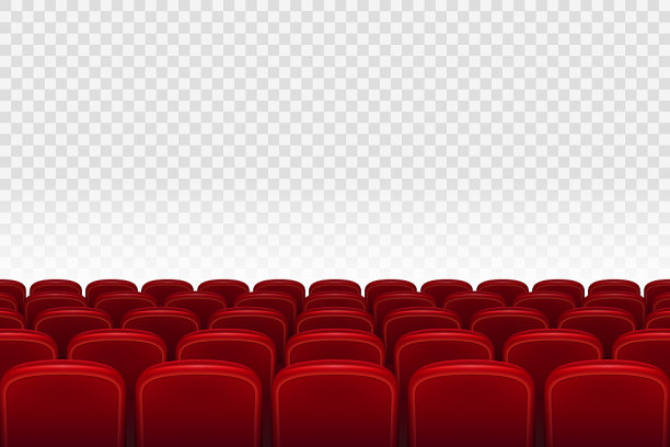 空荡荡的电影院礼堂里有红色的座位图片下载