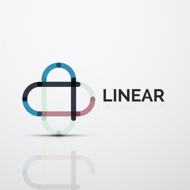 抽象的花朵或星星极简的线性图标图片下载