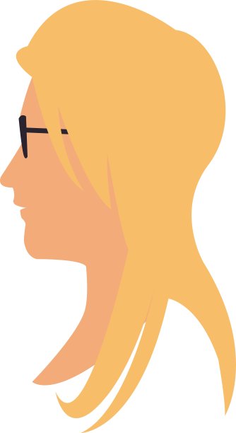 女人卡通图标图片下载