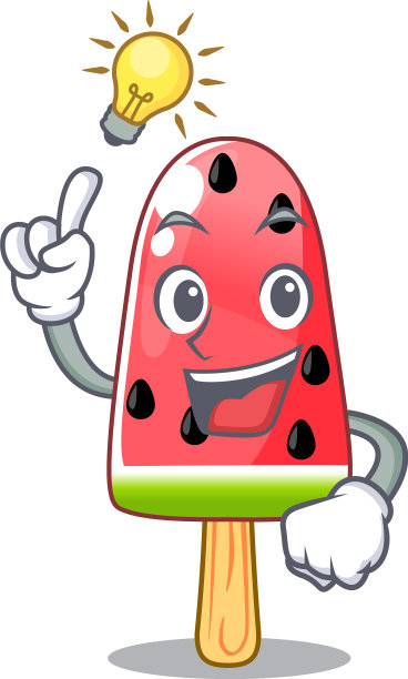 有什么主意冰淇淋西瓜上的吉祥物吗图片下载