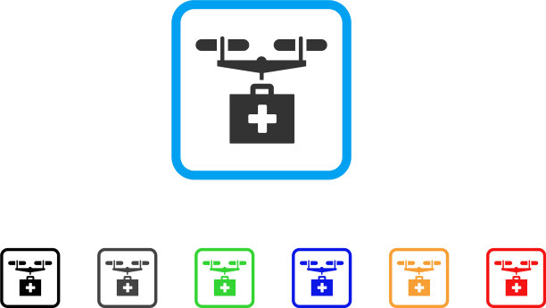 毒品无人机交付框架图标图片下载