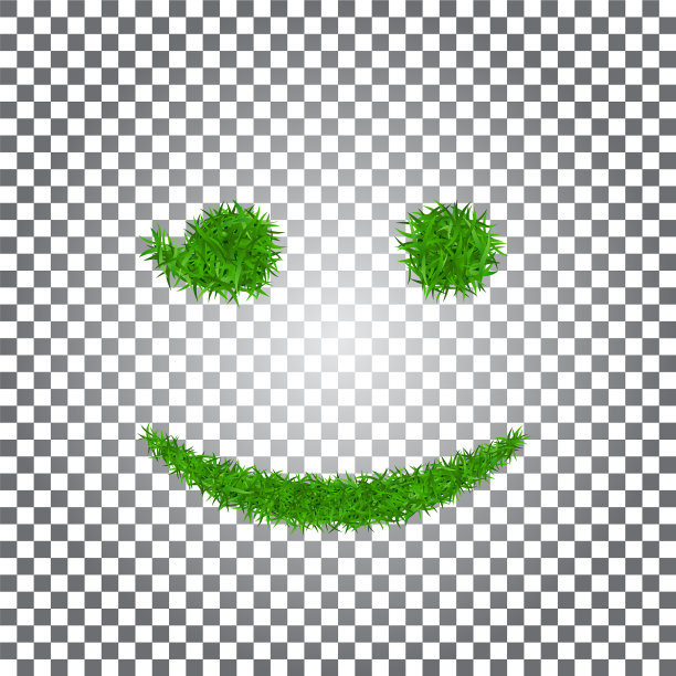 绿草眨眼微笑3d微笑草的表情图片下载