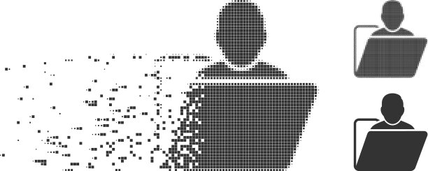 溶解像素半色调用户文件夹图标图片下载