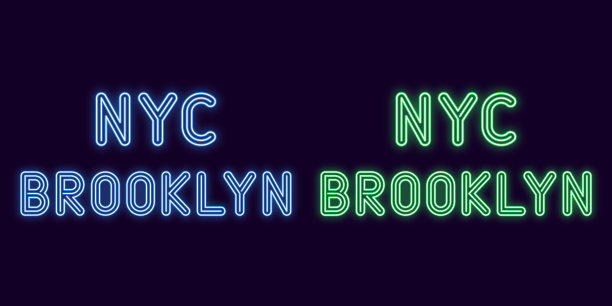 纽约布鲁克林的霓虹灯图片下载