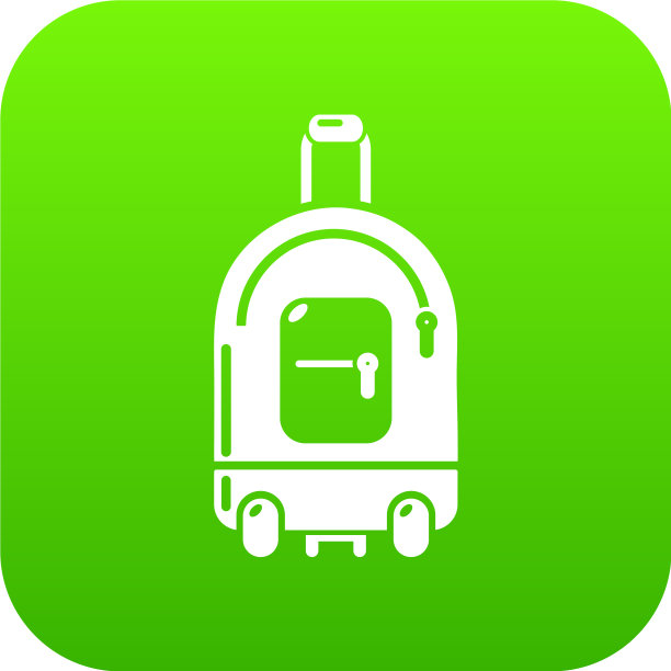 旅游包假日图标简单的黑色风格图片下载