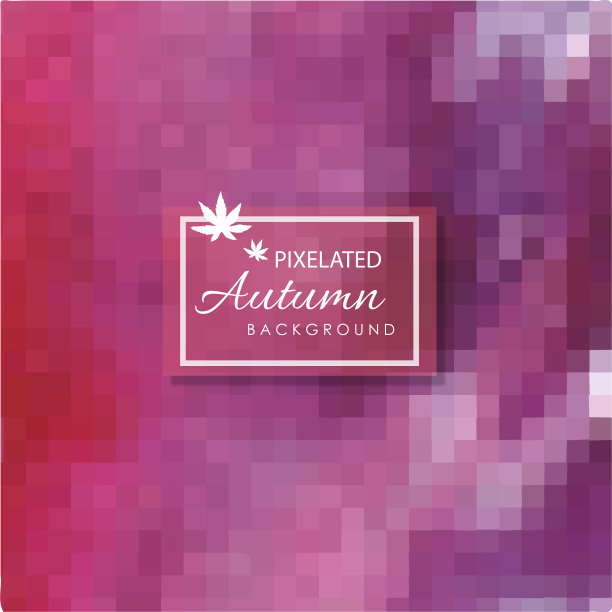 秋天的像素化背景图片下载