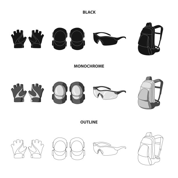 手套、护肘、护目镜、自行车背包图片下载