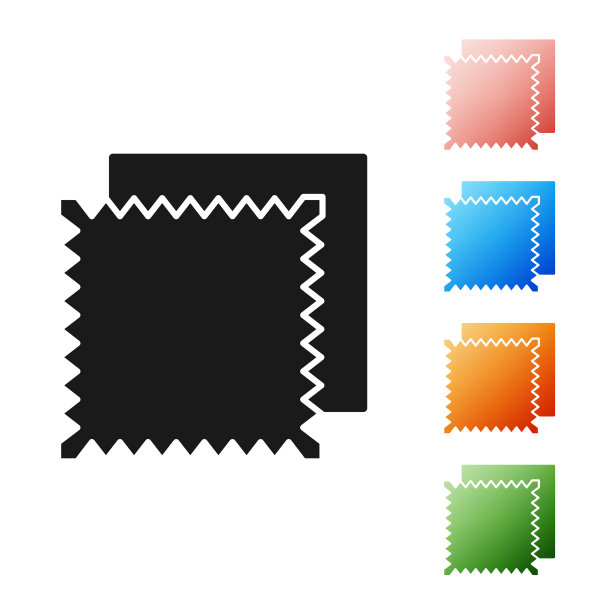 黑色纺织布辊图标隔离在白色上图片下载