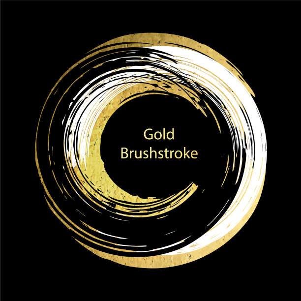 白、黑、金笔触设计模板图片下载