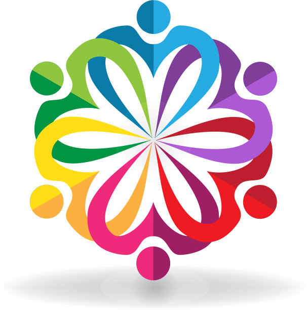 多色团队合作，人关怀的团体图片下载