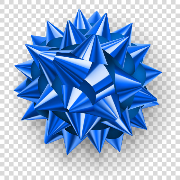 蓝色闪亮的大蝴蝶结图片下载