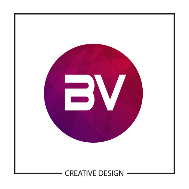 首字母BV标志模板设计图片下载