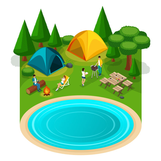 等距探险旅行远足网页与w图片下载