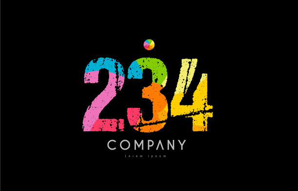 234数字垃圾颜色彩虹数字数字标志图片下载