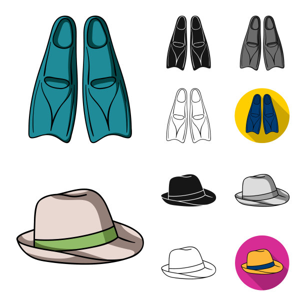 冲浪和极端卡通黑扁平单色图片下载