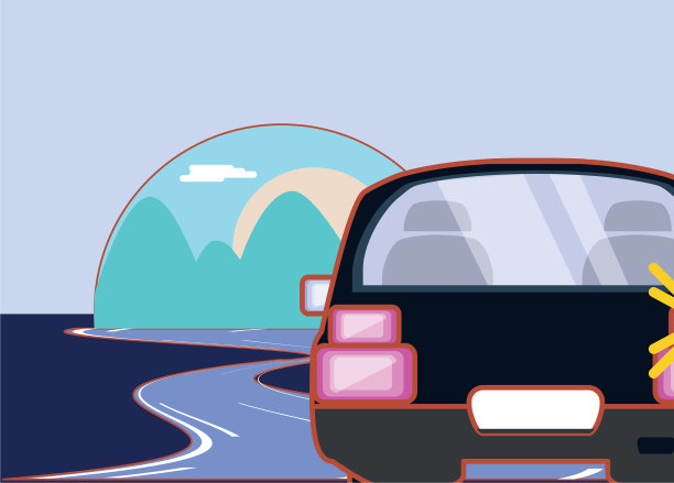 道路上的汽车设计图片下载