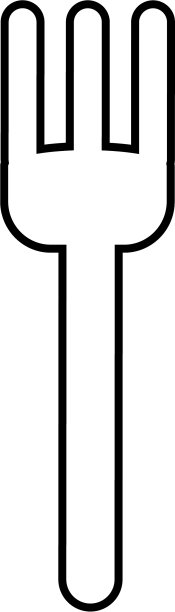 叉子餐具工具孤立图标图片下载