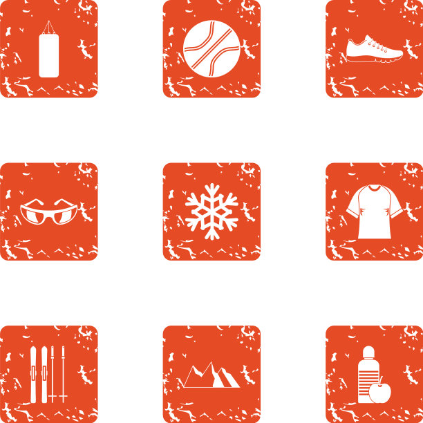 导师图标设置垃圾摇滚风格图片下载