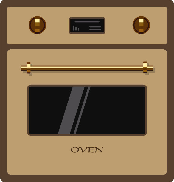 烤箱孤立在白色背景图片下载