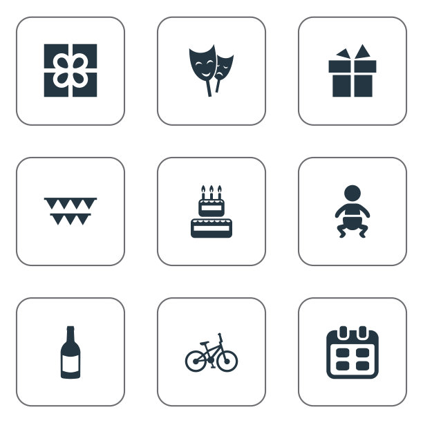 一套简单的庆祝活动图片下载