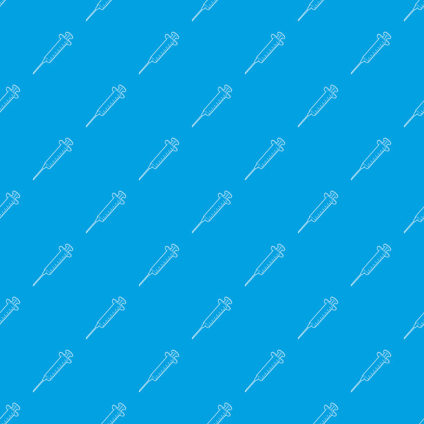 注射器图案无缝蓝图片下载