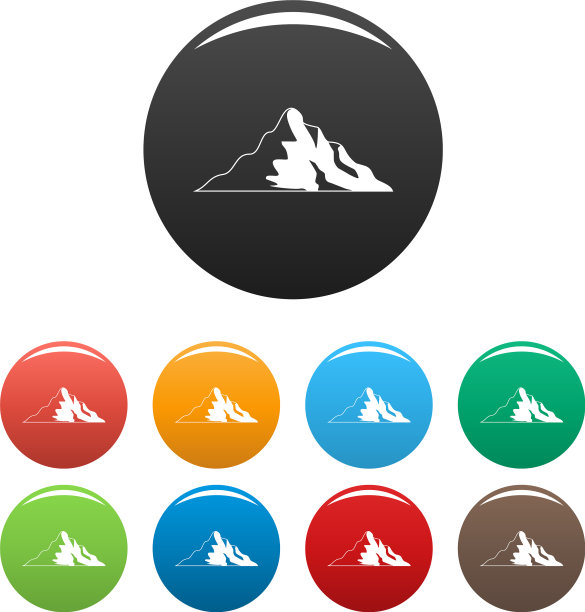 雪山图标设置颜色图片下载