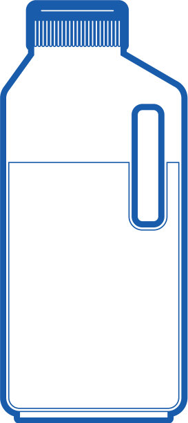 蓝色轮廓的橙汁瓶图片下载