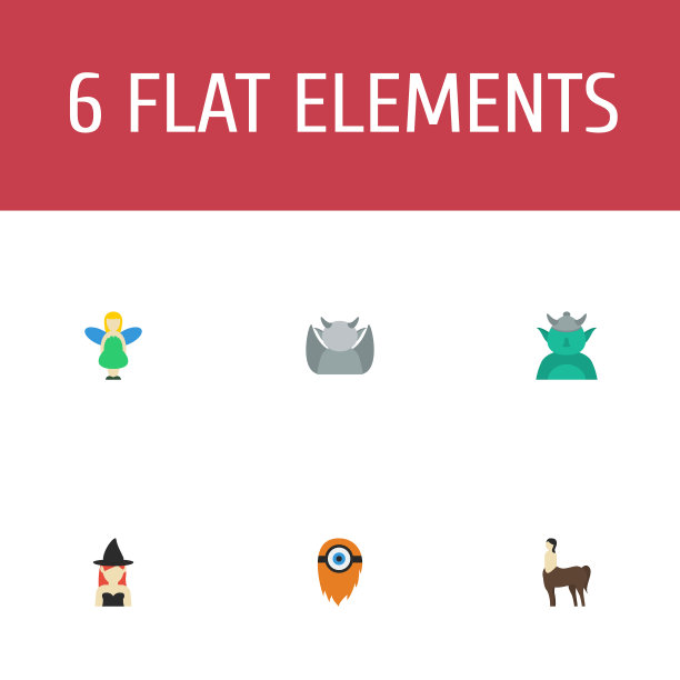 平面图标飞行魔法地精等图片下载