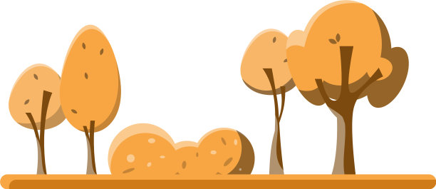 扁平的绿树图片下载