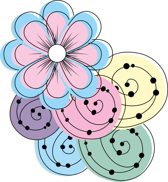 美丽的花与花瓣和装饰设计图片下载