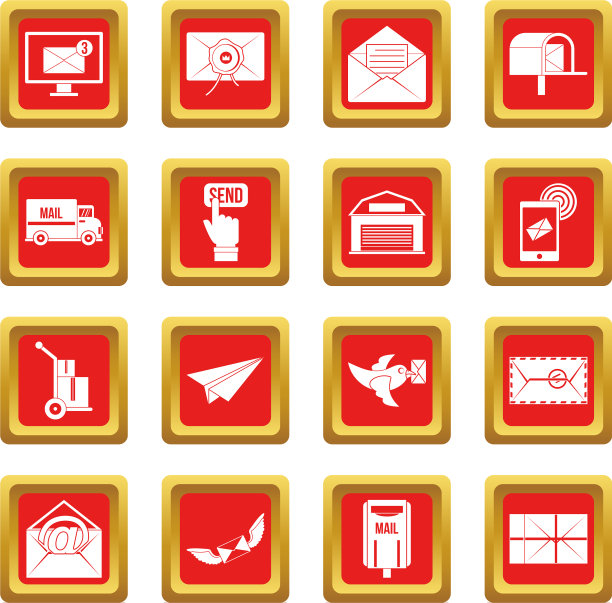 邮政服务图标设置为红色图片下载