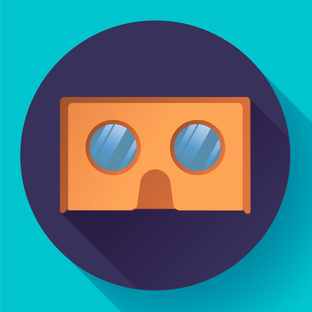 纸板虚拟现实眼镜图标图片下载