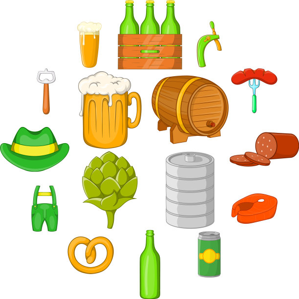 十月节图标设置卡通风格图片下载