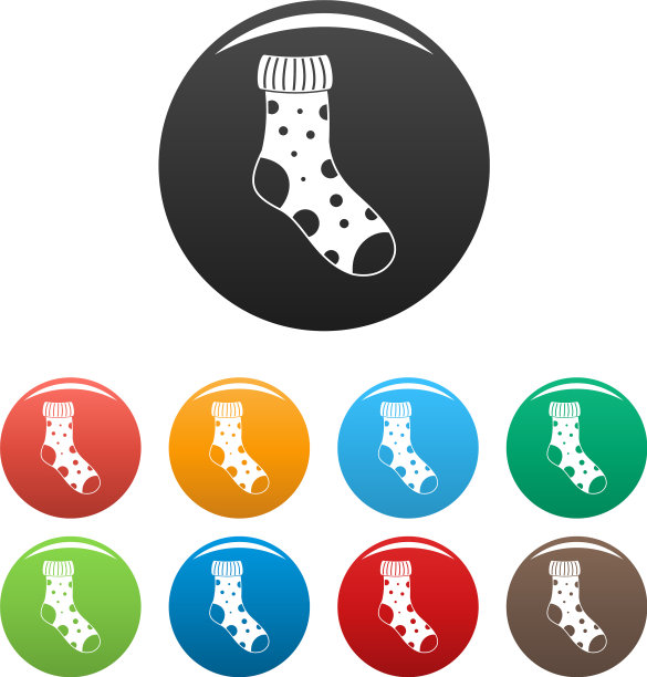 纺织品袜子图标设置颜色图片下载