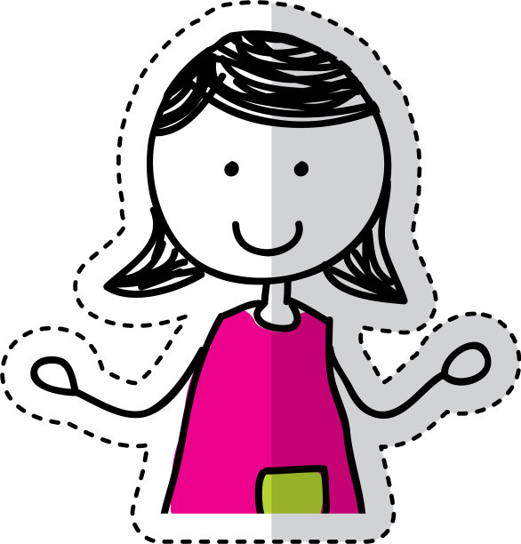 小女孩角色图标图片下载