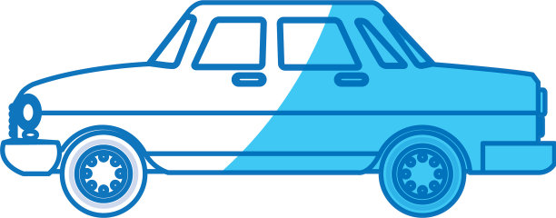 轿车轿车运输蓝线图片下载