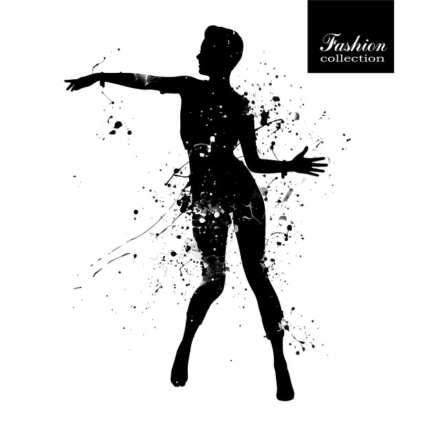 那个涂了颜料的时髦女人的剪影图片下载