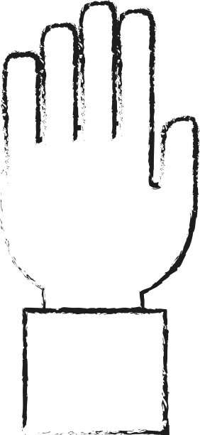 模糊剪影前视图手与手指图片下载